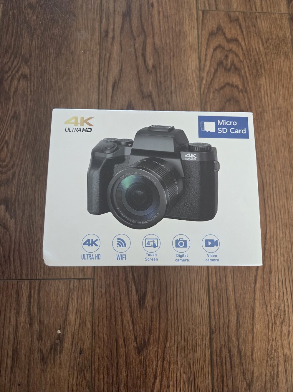 4K Ultra HD Black Digital Camera with Micro SD Slot - NIB